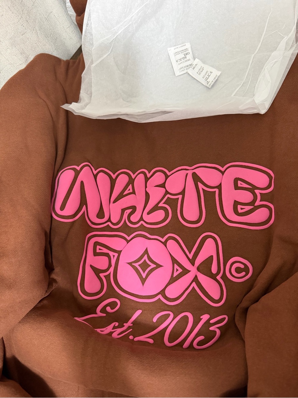 White Fox Making The Most Oversized Hoodie Copper Pink S/M NWT